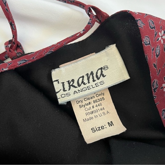Cirana Los Angeles Elegant Burgundy Spaghetti Strap Dress Medium - Picture 5 of 11